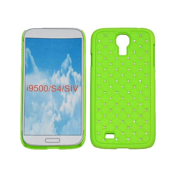 CUSTODIA RIGIDA CON BRILLANTINI per SAMSUNG I9500 GALAXY S4, I9505, I9502 COLORE VERDE