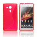 CUSTODIA GEL TPU SILICONE DOUBLE per SONY XPERIA SP HSPA C5302, LTE C5306, LTE C5303, M35H COLORE ROSSO