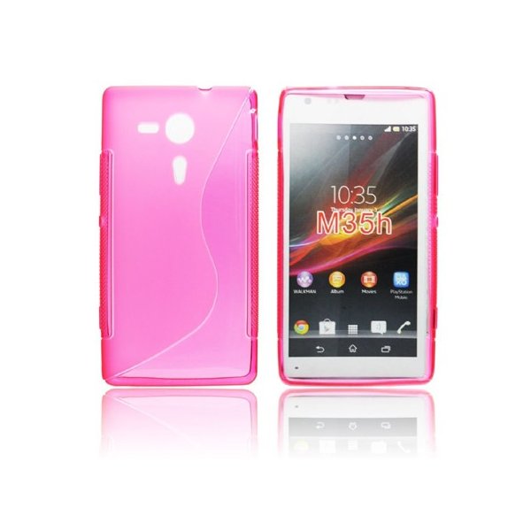 CUSTODIA GEL TPU SILICONE DOUBLE per SONY XPERIA SP HSPA C5302, LTE C5306, LTE C5303, M35H COLORE ROSA