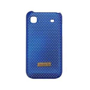 CUSTODIA CRISS CROSS RIGIDA per SAMSUNG I9000 GALAXY S, I9008, I9001 GALAXY S PLUS COLORE BLU