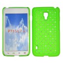 CUSTODIA RIGIDA CON BRILLANTINI per LG OPTIMUS L7 II DUAL, P715 COLORE VERDE