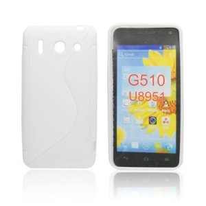 CUSTODIA GEL TPU SILICONE DOUBLE per HUAWEI ASCEND G510, U8951 DAYTONA COLORE BIANCO