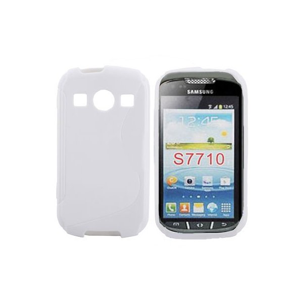 CUSTODIA GEL TPU SILICONE DOUBLE per SAMSUNG S7710 GALAXY XCOVER 2 COLORE BIANCO