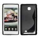 CUSTODIA GEL TPU SILICONE DOUBLE per LG OPTIMUS F5, P875 COLORE NERO