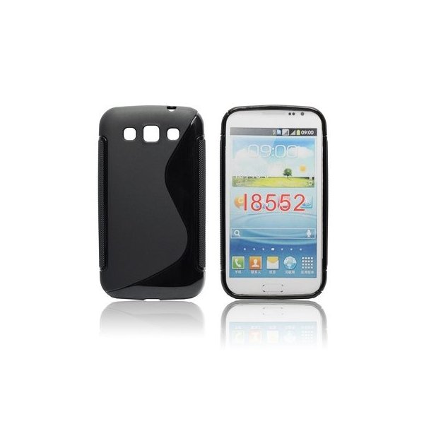 CUSTODIA GEL TPU SILICONE DOUBLE per SAMSUNG I8550 GALAXY WIN, I8552, SAMSUNG GALAXY GRAND QUATTRO COLORE NERO