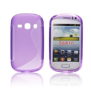 CUSTODIA GEL TPU SILICONE DOUBLE per SAMSUNG S6810 GALAXY FAME, S6812 GALAXY FAME DUOS COLORE VIOLA