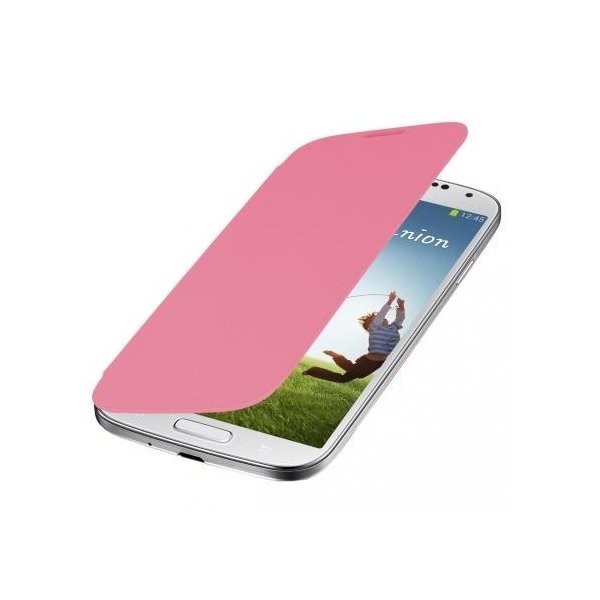 CUSTODIA ORIZZONTALE FLIP COVER per SAMSUNG I9500 GALAXY S4, I9505, I9502 COLORE ROSA