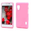 CUSTODIA GEL TPU SILICONE LUCIDA per LG OPTIMUS L5 II DUAL, E455 COLORE ROSA