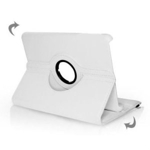 CUSTODIA BOOK PELLE GIREVOLE per ASUS GOOGLE NEXUS 7, POLLICI 7" COLORE BIANCO