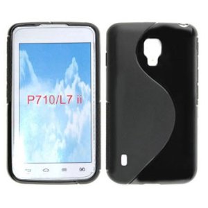 CUSTODIA GEL TPU SILICONE DOUBLE per LG L7 II, P710 COLORE NERO