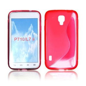 CUSTODIA GEL TPU SILICONE DOUBLE per LG L7 II, P710 COLORE ROSSO