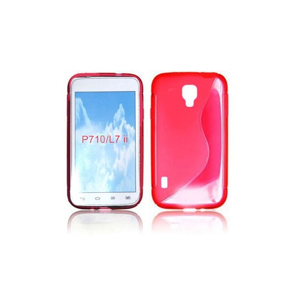 CUSTODIA GEL TPU SILICONE DOUBLE per LG L7 II, P710 COLORE ROSSO