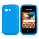 CUSTODIA GEL TPU SILICONE LUCIDA per SAMSUNG S5360 GALAXY Y, S5369 GALAXY Y COLORE BLU