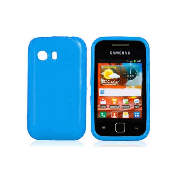 CUSTODIA GEL TPU SILICONE LUCIDA per SAMSUNG S5360 GALAXY Y, S5369 GALAXY Y COLORE BLU