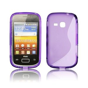 CUSTODIA GEL TPU SILICONE DOUBLE per SAMSUNG S6310 GALAXY YOUNG, S6312 GALAXY YOUNG DUOS COLORE VIOLA