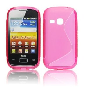 CUSTODIA GEL TPU SILICONE DOUBLE per SAMSUNG S6310 GALAXY YOUNG, S6312 GALAXY YOUNG DUOS COLORE ROSA