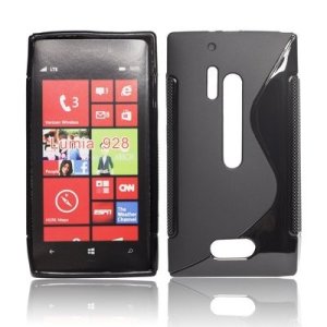 CUSTODIA GEL TPU SILICONE DOUBLE NOKIA LUMIA 928 COLORE NERO