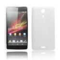 CUSTODIA GEL TPU SILICONE DOUBLE per SONY XPERIA ZR, M36H, C5502, C5503, LTE, HSPA+ COLORE BIANCO