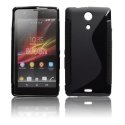 CUSTODIA GEL TPU SILICONE DOUBLE per SONY XPERIA ZR, M36H, C5502, C5503, LTE, HSPA+ COLORE NERO