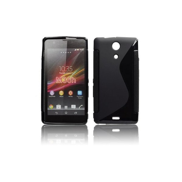 CUSTODIA GEL TPU SILICONE DOUBLE per SONY XPERIA ZR, M36H, C5502, C5503, LTE, HSPA+ COLORE NERO