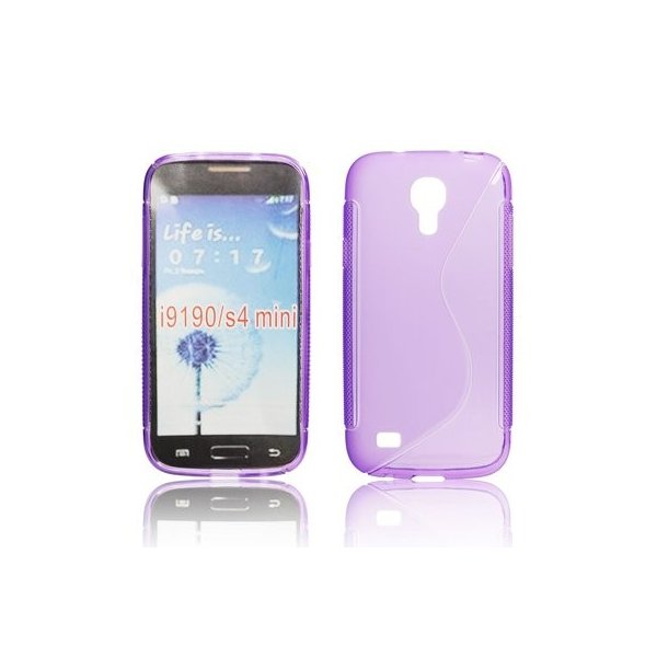 CUSTODIA GEL TPU SILICONE DOUBLE per SAMSUNG I9190 GALAXY S4 MINI, I9192, I9195 COLORE VIOLA