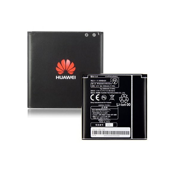 BATTERIA ORIGINALE HUAWEI HB5R1H per ASCEND G600, ASCEND G615, U9508 HONOUR 2, SOFTBANK STREAM 201 HW 1930 mAh LI-ION BULK