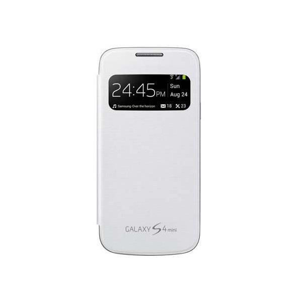 CUSTODIA ORIGINALE SAMSUNG EF-CI919BWEGWW - S VIEW COVER BIANCO per I9190 GALAXY S4 MINI BLISTER