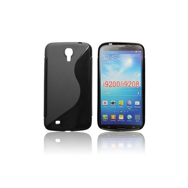 CUSTODIA GEL TPU SILICONE DOUBLE per SAMSUNG I9200 GALAXY MEGA 6.3" POLLICI, I9205 COLORE NERO