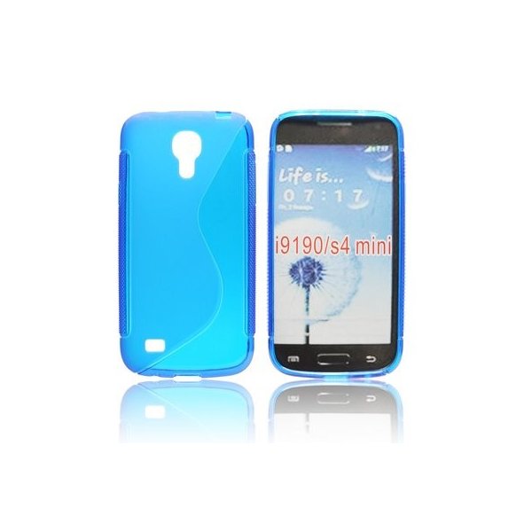 CUSTODIA GEL TPU SILICONE DOUBLE per SAMSUNG I9190 GALAXY S4 MINI, I9192, I9195 COLORE BLU