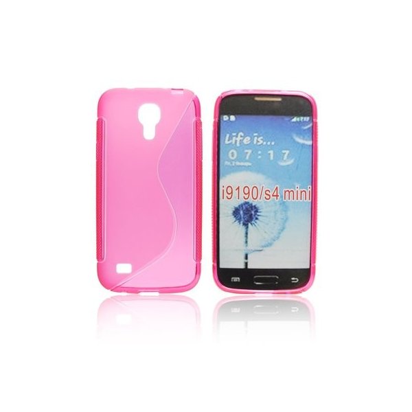 CUSTODIA GEL TPU SILICONE DOUBLE per SAMSUNG I9190 GALAXY S4 MINI, I9192, I9195 COLORE ROSA