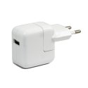 CARICATORE DA RETE 2100mAh ORIGINALE APPLE CON 1 PORTA USB COLORE BIANCO A1357 BULK