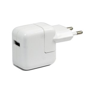 CARICATORE DA RETE 2100mAh ORIGINALE APPLE CON 1 PORTA USB COLORE BIANCO A1357 BULK