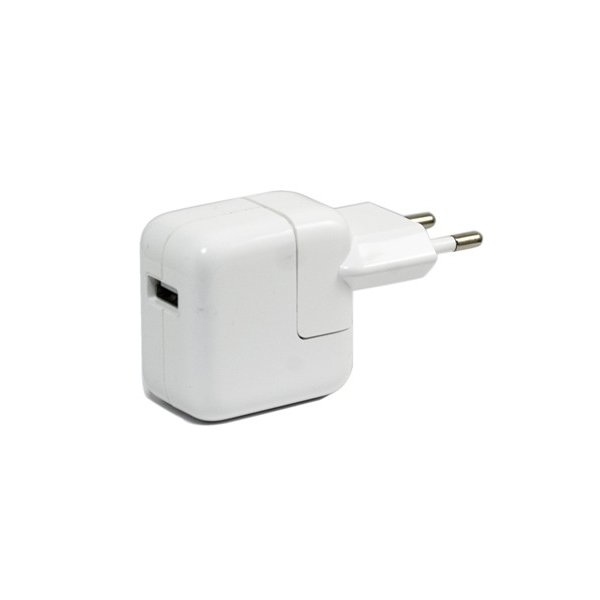 CARICATORE DA RETE 2100mAh ORIGINALE APPLE CON 1 PORTA USB COLORE BIANCO A1357 BULK