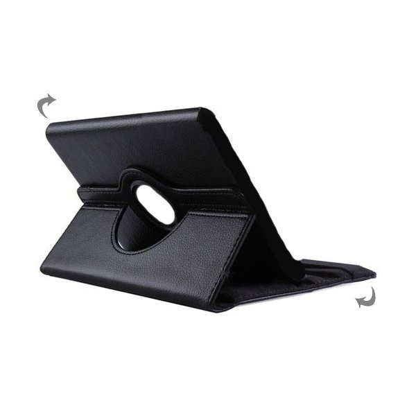 CUSTODIA BOOK PELLE GIREVOLE per SAMSUNG P3200 GALAXY TAB 3 7.0, P3210, SM-T210, SM-T211 7" POLLICI COLORE NERO