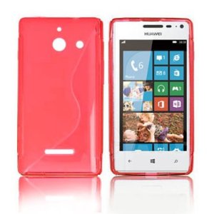 CUSTODIA GEL TPU SILICONE DOUBLE per HUAWEI ASCEND W1 COLORE ROSSO