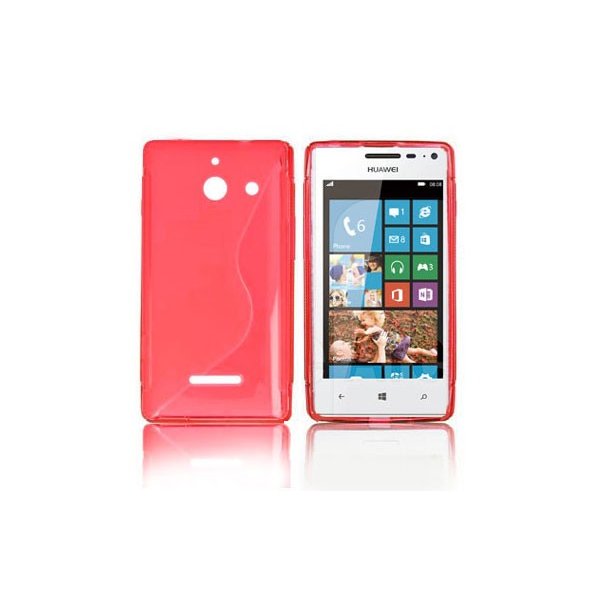 CUSTODIA GEL TPU SILICONE DOUBLE per HUAWEI ASCEND W1 COLORE ROSSO