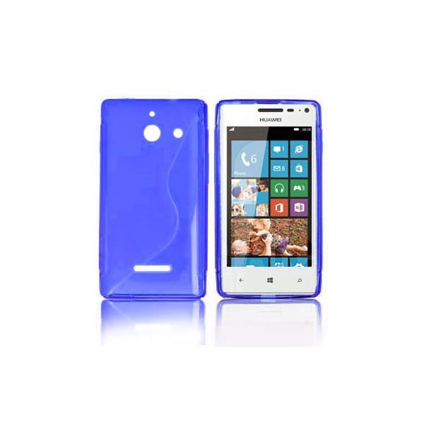 CUSTODIA GEL TPU SILICONE DOUBLE per HUAWEI ASCEND W1 COLORE BLU