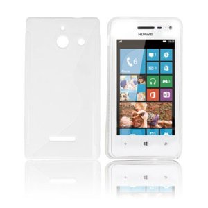 CUSTODIA GEL TPU SILICONE DOUBLE per HUAWEI ASCEND W1 COLORE BIANCO