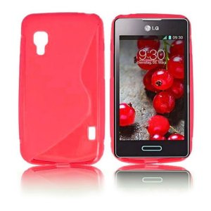 CUSTODIA GEL TPU SILICONE DOUBLE per LG OPTIMUS L5 II DUAL, E455 COLORE ROSSO