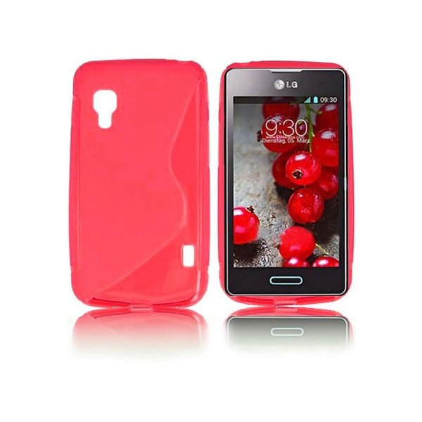 CUSTODIA GEL TPU SILICONE DOUBLE per LG OPTIMUS L5 II DUAL, E455 COLORE ROSSO