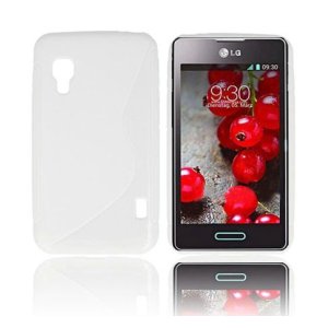 CUSTODIA GEL TPU SILICONE DOUBLE per LG OPTIMUS L5 II DUAL, E455 COLORE BIANCO