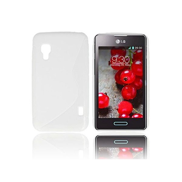 CUSTODIA GEL TPU SILICONE DOUBLE per LG OPTIMUS L5 II DUAL, E455 COLORE BIANCO