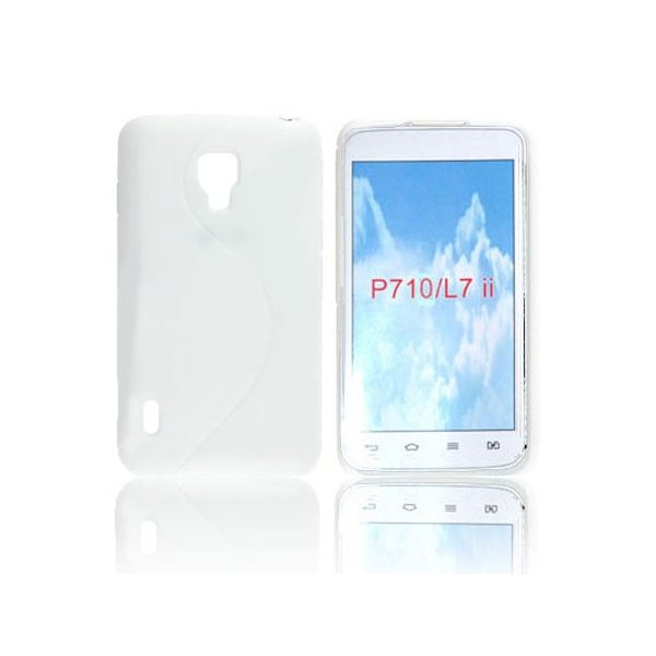 CUSTODIA GEL TPU SILICONE DOUBLE per LG L7 II, P710 COLORE BIANCO