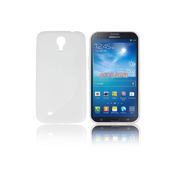 CUSTODIA GEL TPU SILICONE DOUBLE per SAMSUNG I9200 GALAXY MEGA 6.3" POLLICI, I9205 COLORE BIANCO