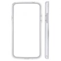 CUSTODIA BUMPER GEL TPU SILICONE SEMI-RIGIDO per SAMSUNG I9150 GALAXY MEGA 5.8" POLLICI, I9152 BIANCO-TRASPARENTE-BIANCO