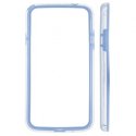 CUSTODIA BUMPER GEL TPU SILICONE SEMI-RIGIDO per SAMSUNG I9150 GALAXY MEGA 5.8" POLLICI, I9152 BLU - TRASPARENTE - BLU