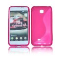 CUSTODIA GEL TPU SILICONE DOUBLE per LG OPTIMUS F5, P875 COLORE ROSA