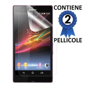 PELLICOLA PROTEGGI DISPLAY SONY XPERIA Z ULTRA, C6802, C6806, C6833 CONFEZIONE 2 PEZZI