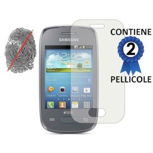 PELLICOLA PROTEGGI DISPLAY ANTI IMPRONTA SAMSUNG S5310 GALAXY POCKET NEO, S5312 CONFEZIONE 2 PEZZI