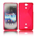 CUSTODIA GEL TPU SILICONE DOUBLE per SONY XPERIA V LT25I COLORE ROSSO